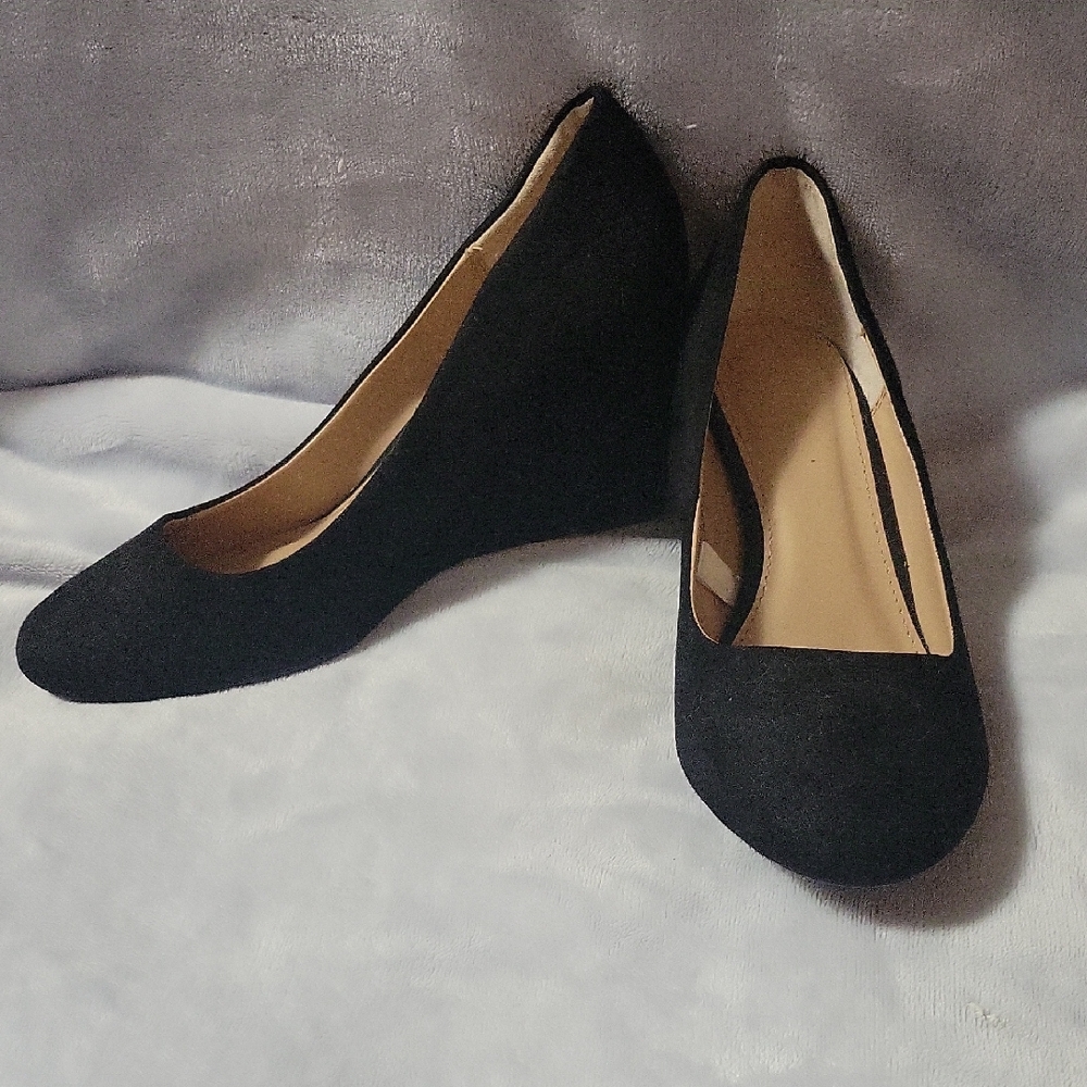 a new day Black Wedge Shoes